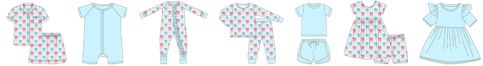 Xiluca baby and kidswear collection development sketches
