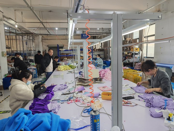 Xiluca garment production floor